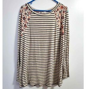 LOVELY MELODY ROUND NECK L/S TOP SIZE 3XL